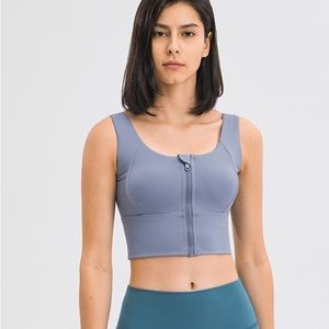Zipper Front Sport Tank Top Sport bra NWT